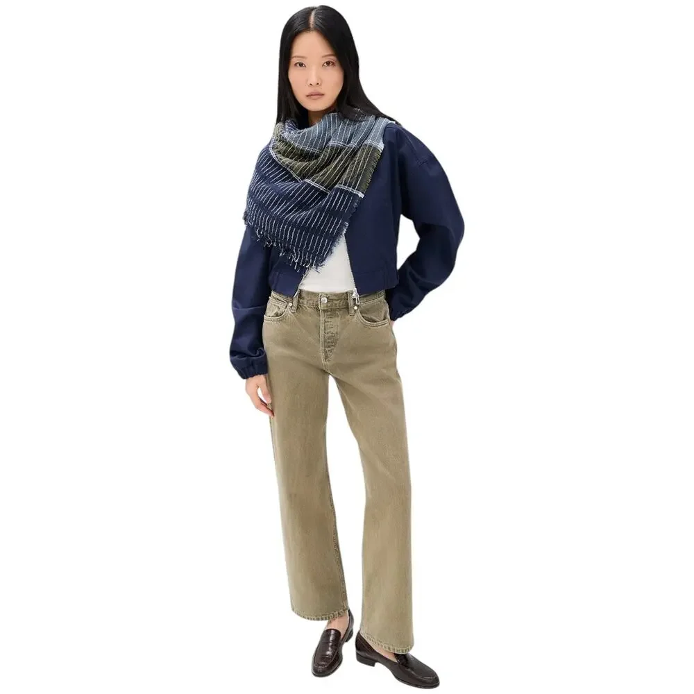 FAHERTY Bold Pin Stripe Oblong Scarf in Total Eclipse Multi